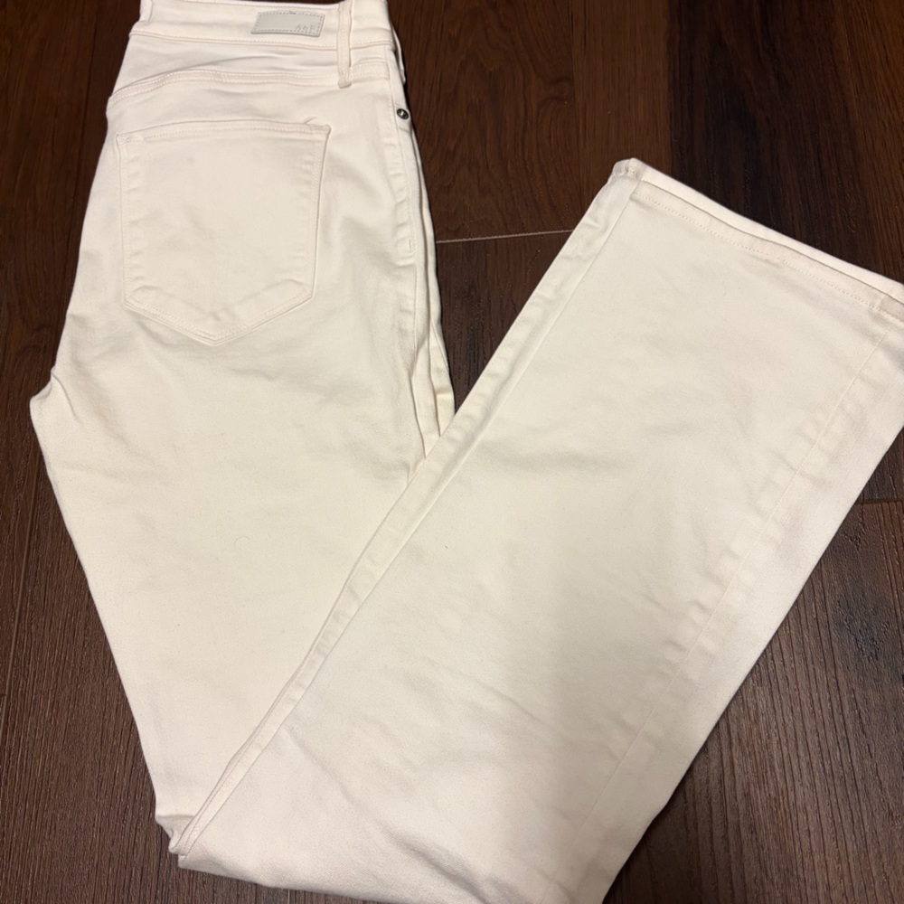 Abercrombie & Fitch mid rise boot cut jeans white womens size 29/8R